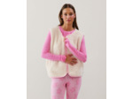 Veste sans manches en sherpa écru
