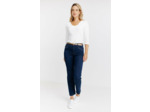 Pantalon 7/8 Satin Denim Brut Ceinture
