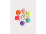 Lot de 6 élastiques à pompons multicolores pour fille