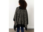 Cape imprimé léopard NOIR Femme