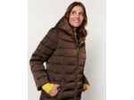 Doudoune mi-longue unie MARRON Femme