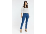 Pantalon en denim détails snaps et zip
