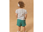 Ensemble tshirt imprimé fleuri, short et bandeau