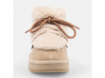 Boots à talon compensé Femme beige