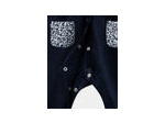 Grenouillère bleu marine à imprimé floral pour bébé fille