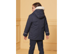 Parka 3 en 1 marine à pois argentés