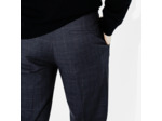 Pantalon de costume slim à carreaux - Bleu foncé