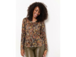 T-Shirt manches longues imprimé ORANGE Femme