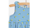 Robe rayée à imprimé citron pour bébé fille