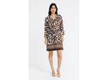 Robe ceinturée imprimée