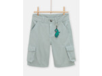 Bermuda dinosaure en denim bleu clair pour garçon