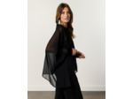 Tunique manches chauves-souris uni NOIR Femme