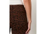 Pantalon 7/8 slim imprimé léopard MARRON Femme