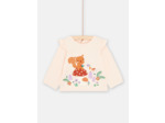 T-shirt guimauve à motifs animaliers et nature pour bébé fille