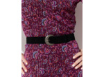 Ceinture moyenne 3-5 cm unie NOIR Femme