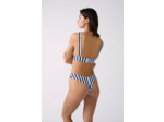 Triangle foulard sans armatures rayé haut de maillot