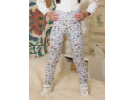 Legging fleuri doublé polaire