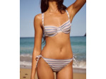 Maillot de bain bikini à rayures pailletées