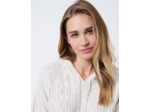 Pull épais en mélange laine uni BEIGE Femme