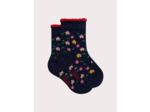 Chaussettes marine fleuries pour bébé fille