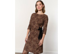 Robe courte imprimé léopard MARRON