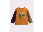 T-shirt animation rhino et manches rayées pour garçon
