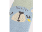 Chaussettes vertes antidérapantes à motif ours