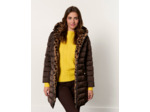 Doudoune mi-longue unie MARRON Femme