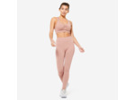 Brassière bretelles croisées maintien léger Femme, Marron givré