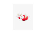 Pantoufles rouges avec animation de licorne en 3D