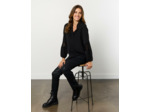 Blouse manches longues unie NOIR Femme