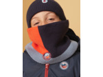 Snood maille côtelé tricolore