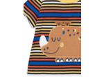 T-shirt multicolore à imprimé à rayures