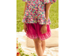 Short évasé rose fuschia à broderies fleuries Fille