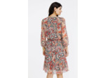 Robe imprimée smockée à la taille
