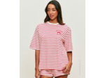 T-shirt marinière en jersey épais avec broderie Hello Kitty