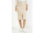Jupe midi en scuba daim