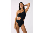 Maillot de bain 1 pièce découpe côte en matière extensible
