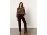 Blouse manches longues imprimée NOIR Femme