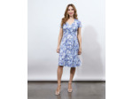 Robe courte imprimée BLEU