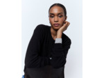Gilet en mélange laine uni NOIR Femme