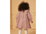 Robe rayée avec fils métallisés