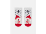 Chaussettes gris chiné noël pour bébé garçon