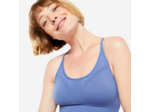 Brassière dos nageur respirant maintien léger Femme, Bleu