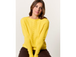 Pull épais uni JAUNE Femme