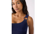 Brassière asymétrique haut de maillot en matière extensible