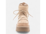 Boots à talon compensé Femme beige
