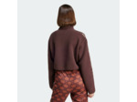 Sweat court imprimé 3 bandes Adidas femme - marron