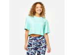 T-shirt crop top femme, vert menthe
