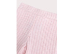 Legging rose chinée en côte pour bébé fille